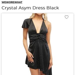 WeWoreWhat Crystal Asym Dress - Black